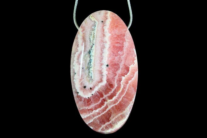 Rhodochrosite Pendant with Snake Chain Necklace #171043